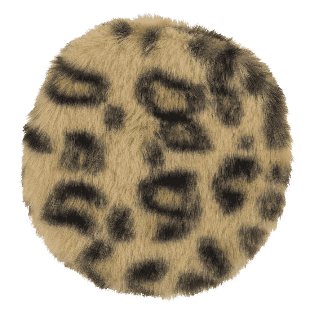 Hand warmer, leopard design, with plush cover,