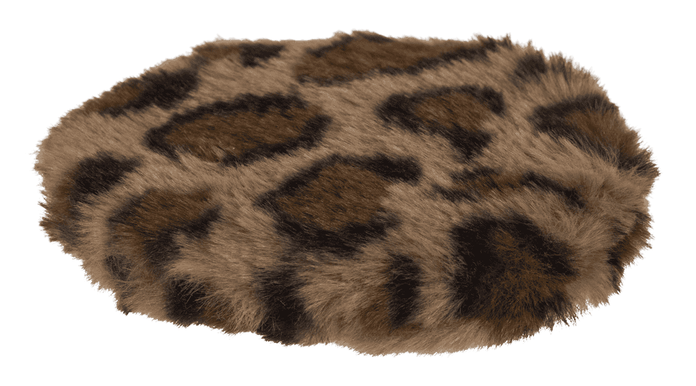 Hand warmer, leopard design, with plush cover,