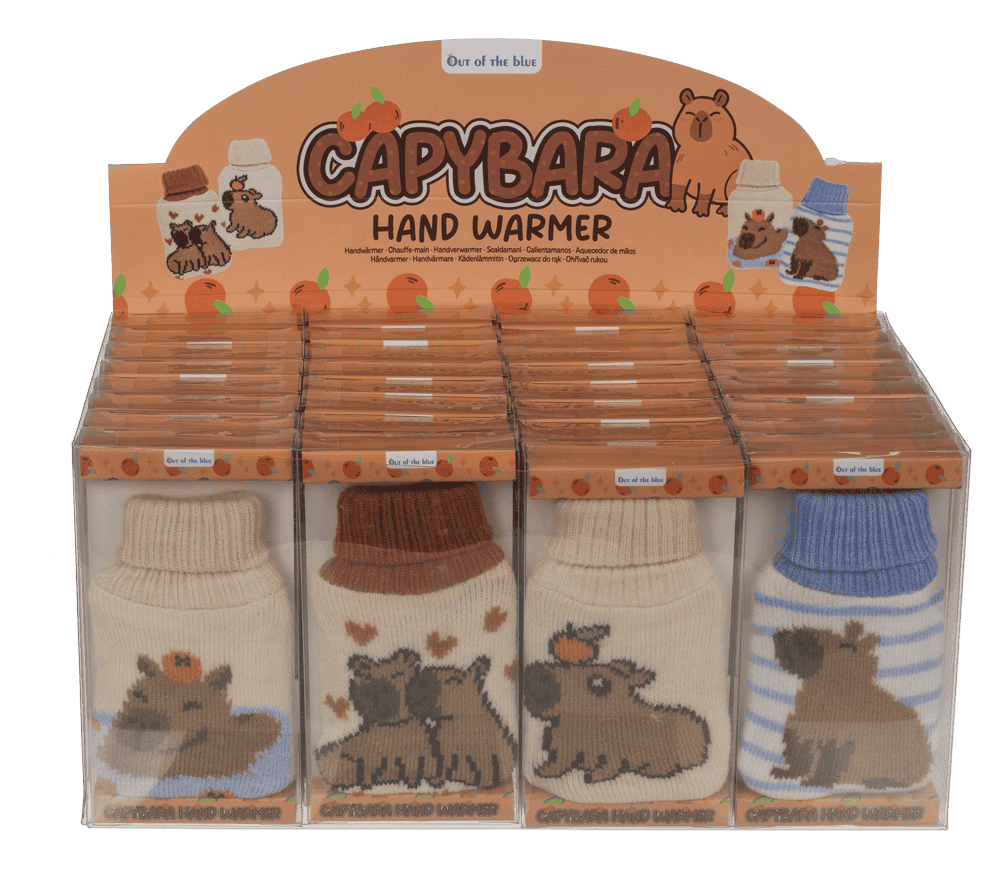 Handwarmer, hot water bottle witt knitted cover,