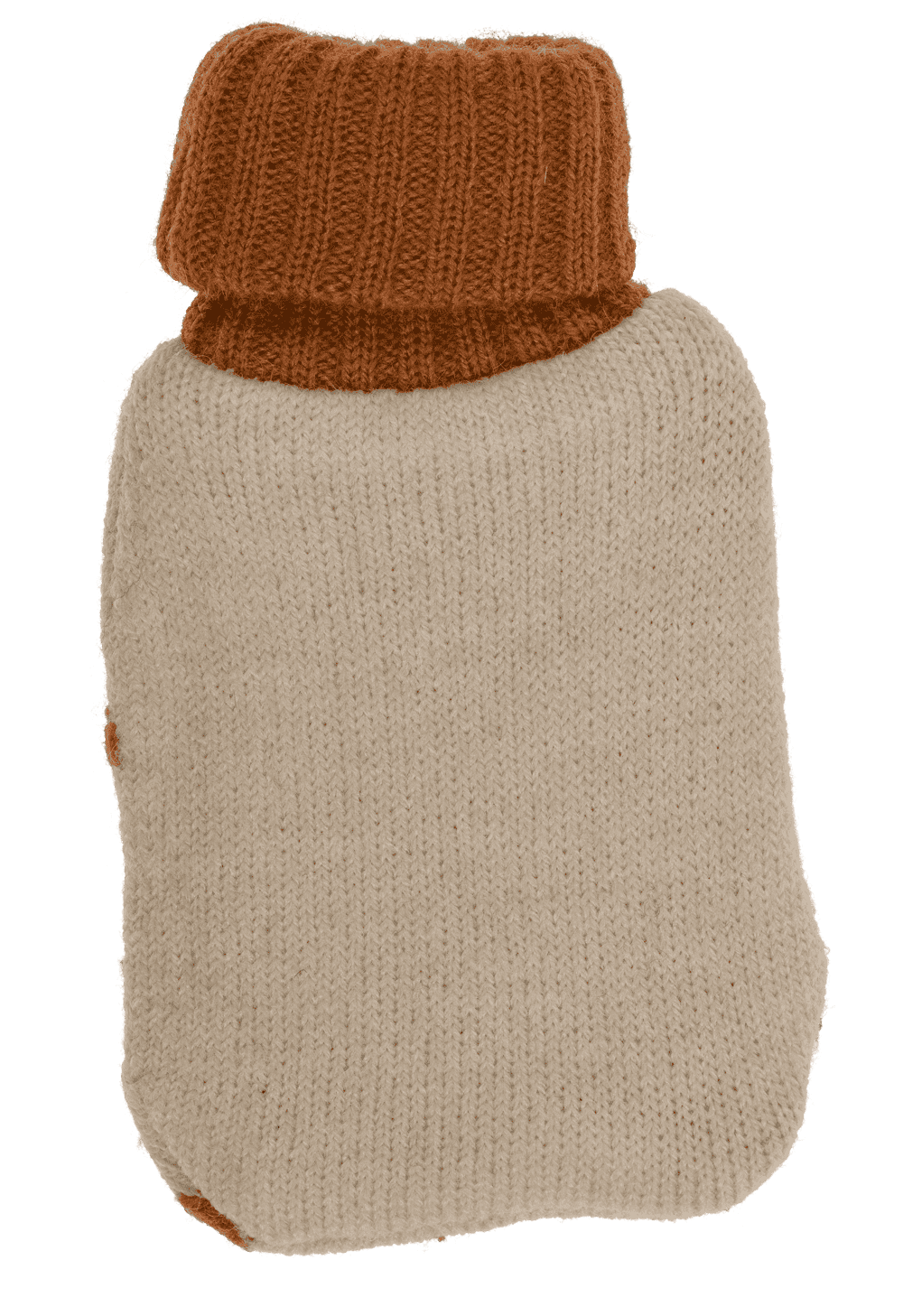 Handwarmer, hot water bottle witt knitted cover,