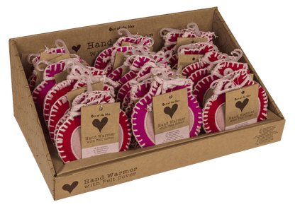 Hand warmer, Heart, with felt cover,