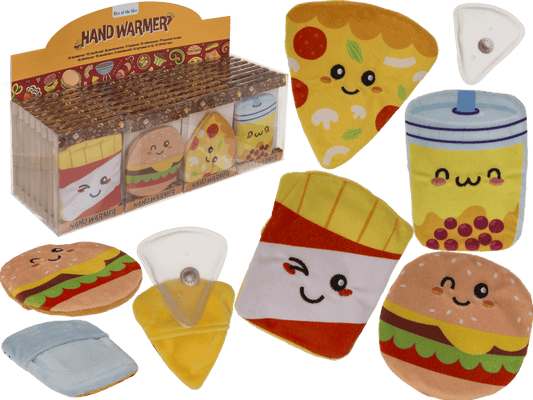 Hand warmer, Fast Food, with plush cover,