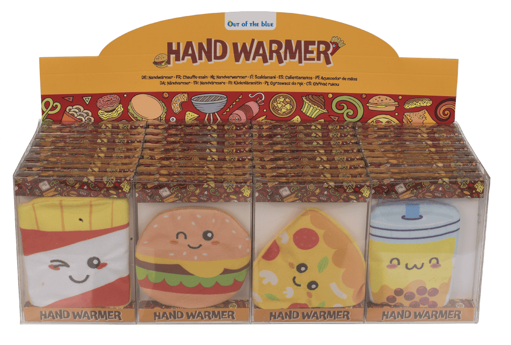 Hand warmer, Fast Food, with plush cover,