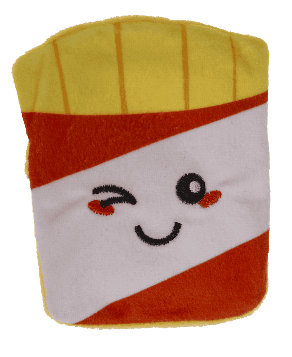 Hand warmer, Fast Food, with plush cover,