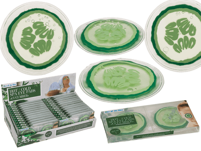 Hot/Cold Spa Eye Pads, in cucumber design,