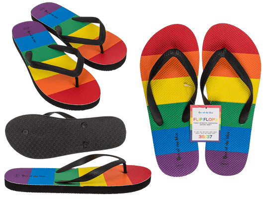Flip Flops, Rainbow, Pride, Size 36/37