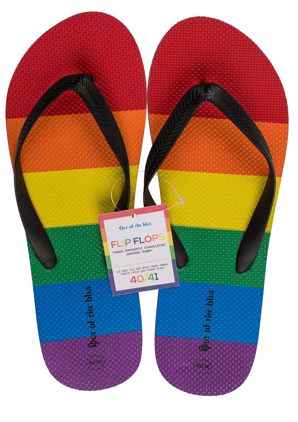 Flip Flops, Rainbow, Pride, Size 40/41