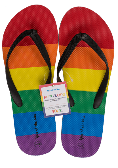 Flip Flops, Rainbow, Pride, Size 40/41