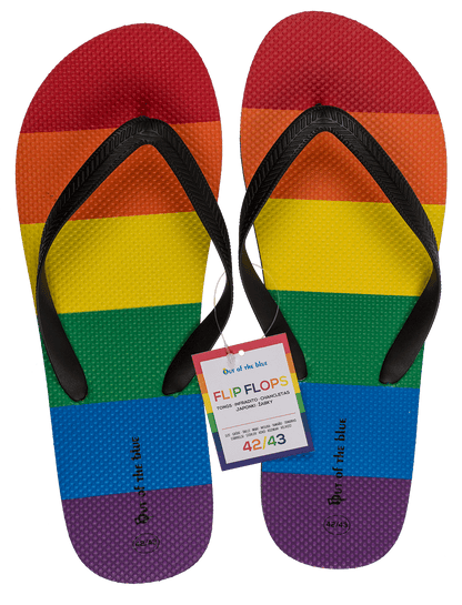 Flip Flops, Rainbow, Pride, Size 42/43