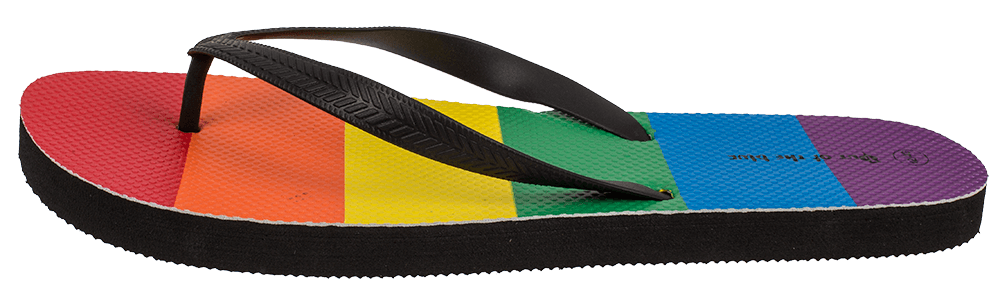 Flip Flops, Rainbow, Pride, Size 42/43