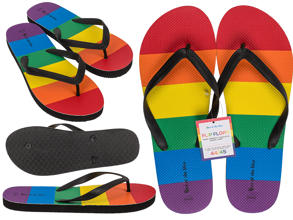 Flip Flops, Rainbow, Pride, Size 44/45