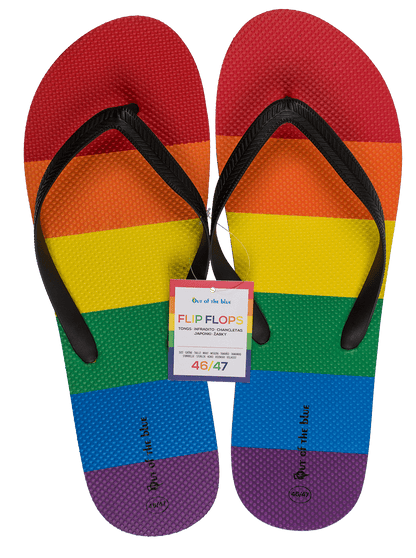 Flip Flops, Rainbow, Pride, Size 46/47