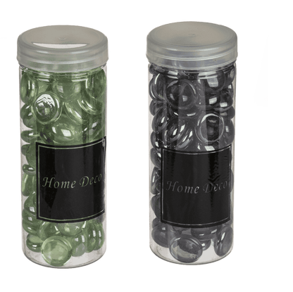 Deco glass nuggets, 6 colours ass.,