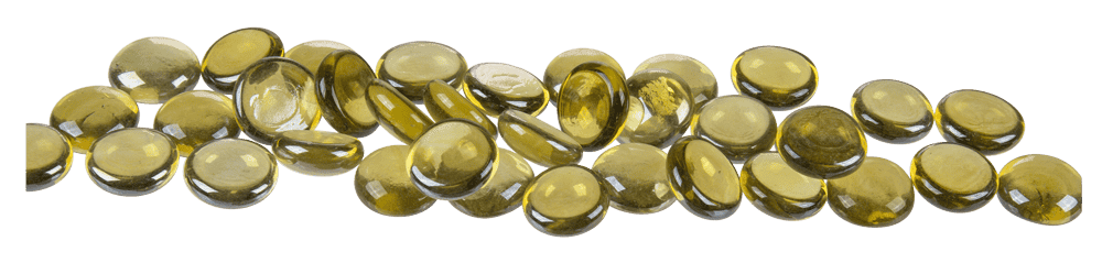 Deco glass nuggets, 6 colours ass.,