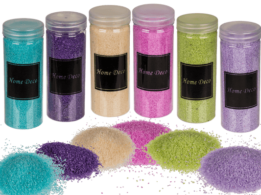 Deco sand, fine grained, 6 colours ass.,