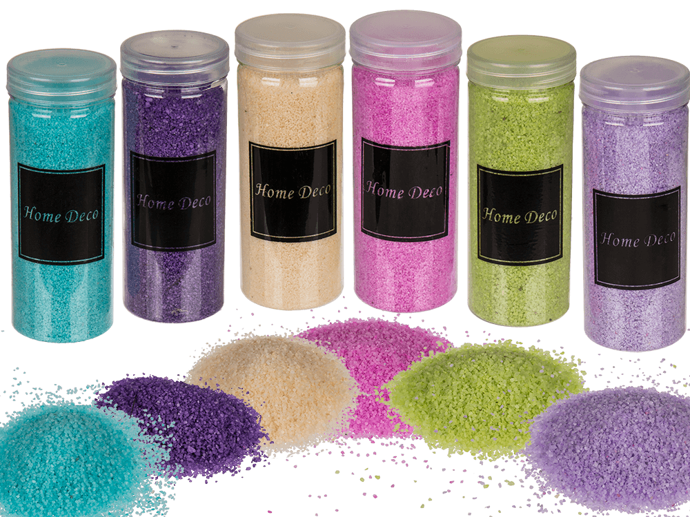 Deco sand, fine grained, 6 colours ass.,