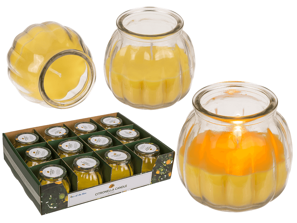 Citronella candle in glass,