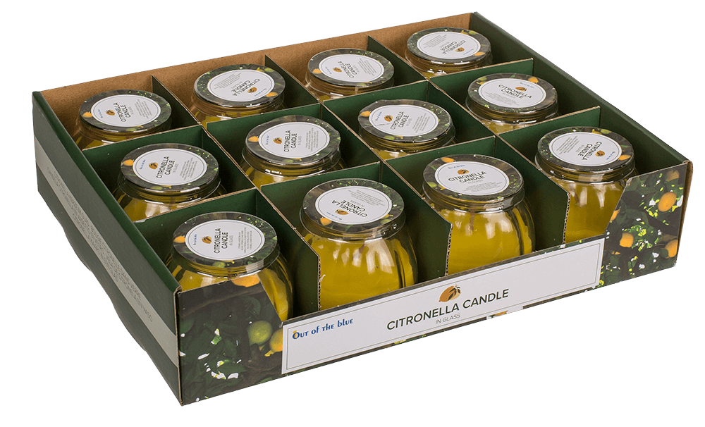 Citronella candle in glass,