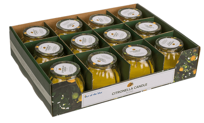 Citronella candle in glass,