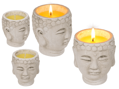 Citronella candle in buddha pot,