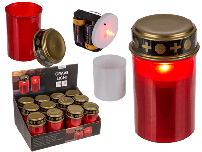 LED grave light, red,