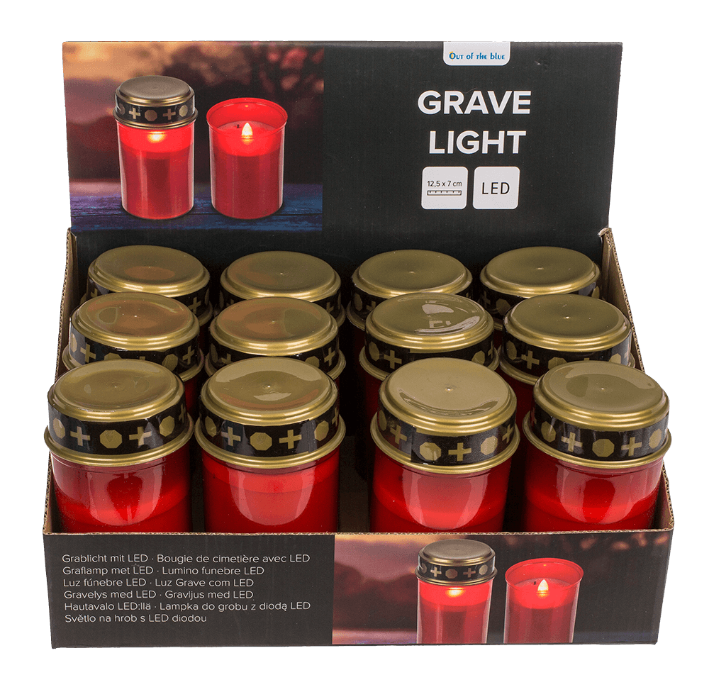 LED grave light, red,