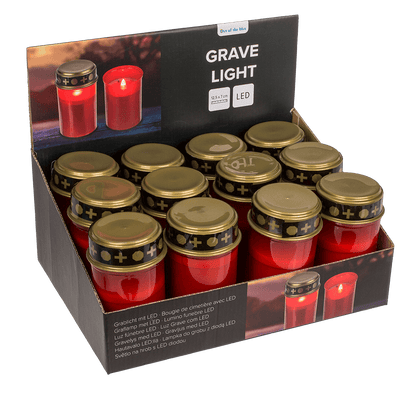 LED grave light, red,