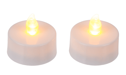 Tealight with warm white flickering LED,