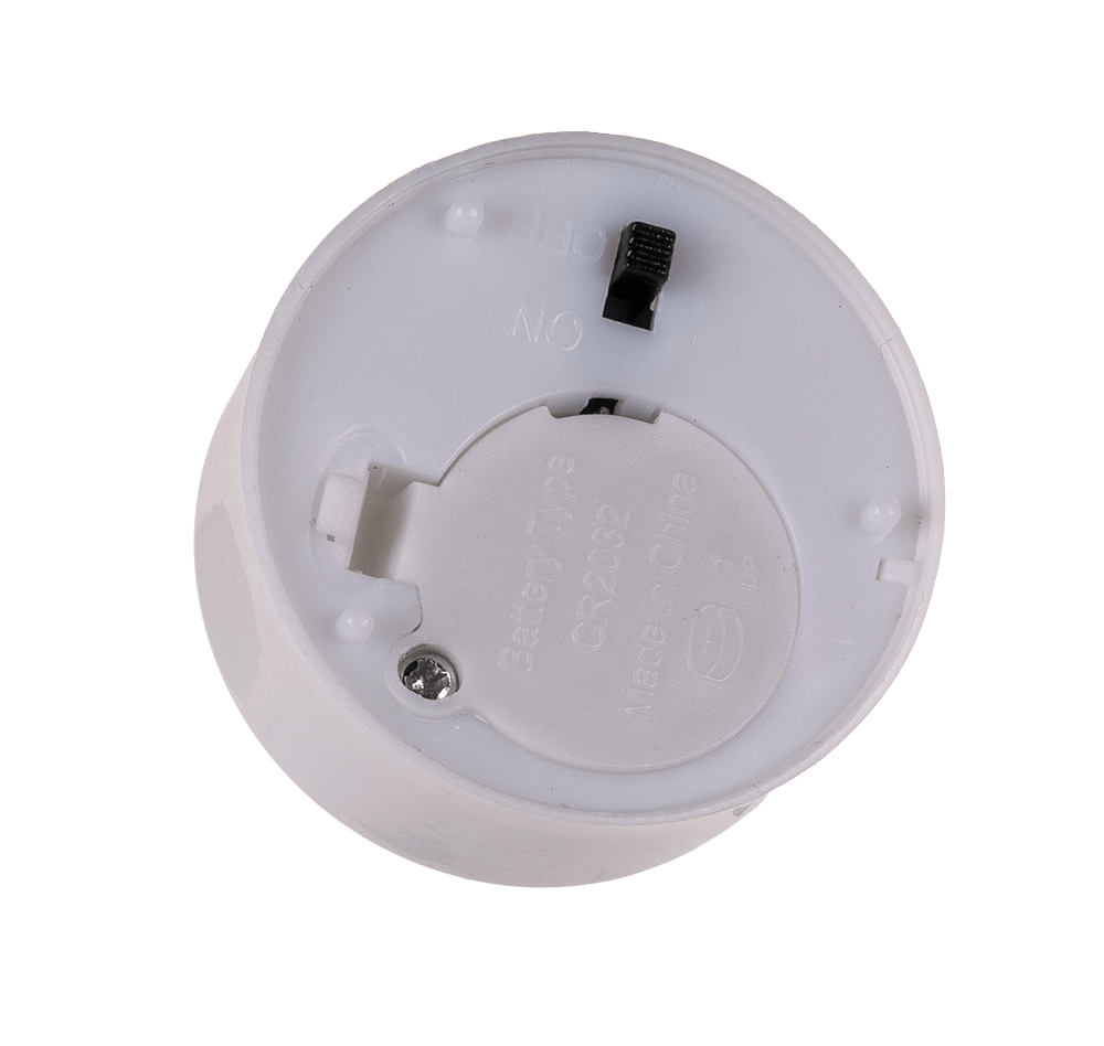 Tealight with warm white flickering LED,