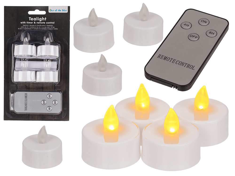 Tealight ,with timer & remote control, 4 cm,