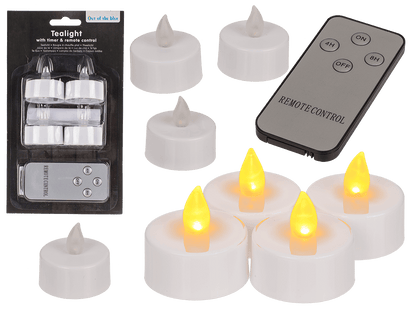 Tealight ,with timer & remote control, 4 cm,