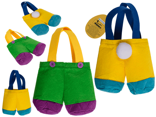 Felt collecting bag, Bunny trousers, 10 x 9 cm;