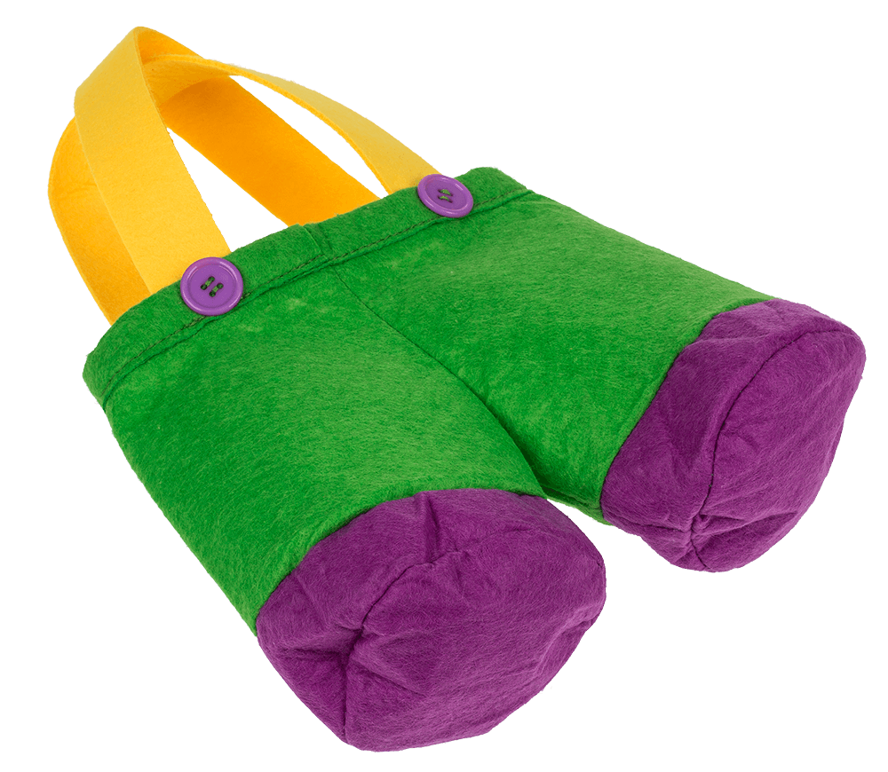 Felt collecting bag, Bunny trousers, 10 x 9 cm;