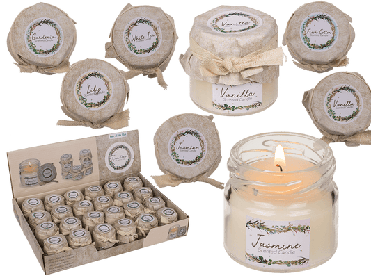Candle with natural wax (White Tea, Vanilla, Lily,