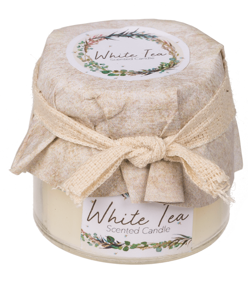 Candle with natural wax (White Tea, Vanilla, Lily,