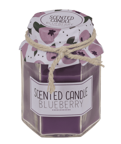 Scented candle in jar glass (strawberry,