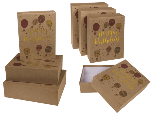 Kraft paper gift box, Happy Birthday,