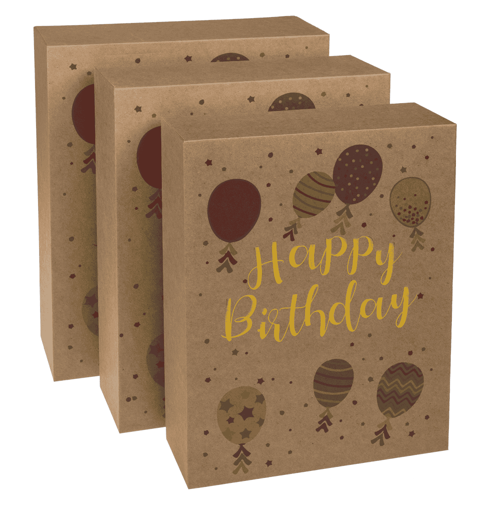 Kraft paper gift box, Happy Birthday,