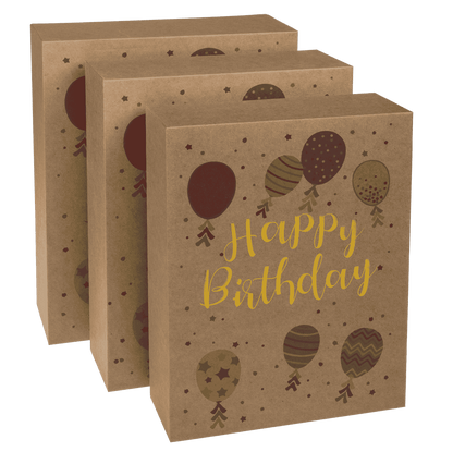 Kraft paper gift box, Happy Birthday,