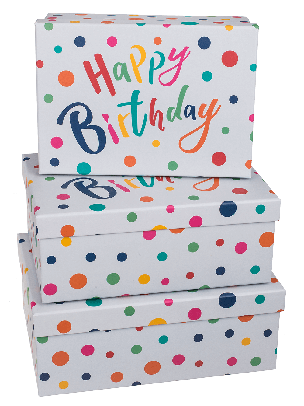 light grey colored paper gift box, Happy Birthday,