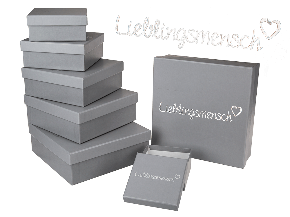 Grey gift box, Lieblingsmensch,