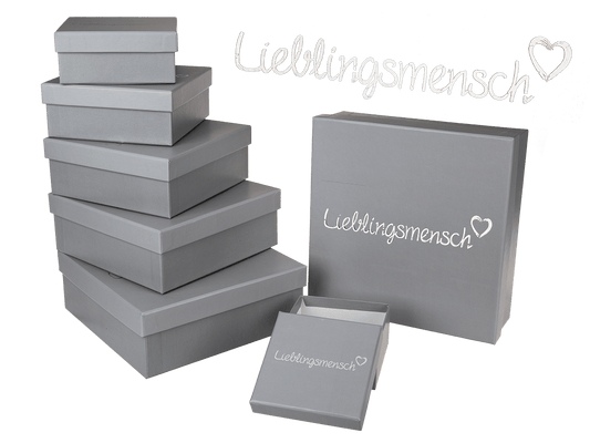 Grey gift box, Lieblingsmensch,