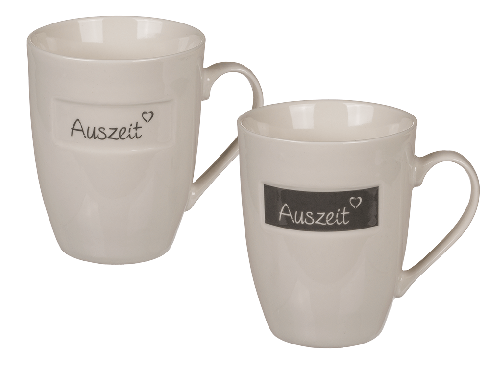 New bone china mug, Auszeit,