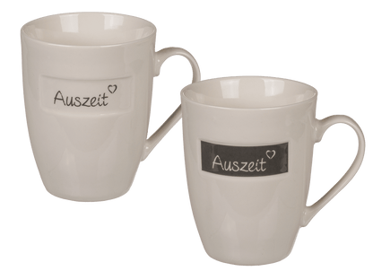 New bone china mug, Auszeit,