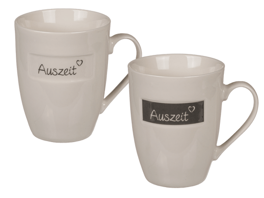 New bone china mug, Auszeit,
