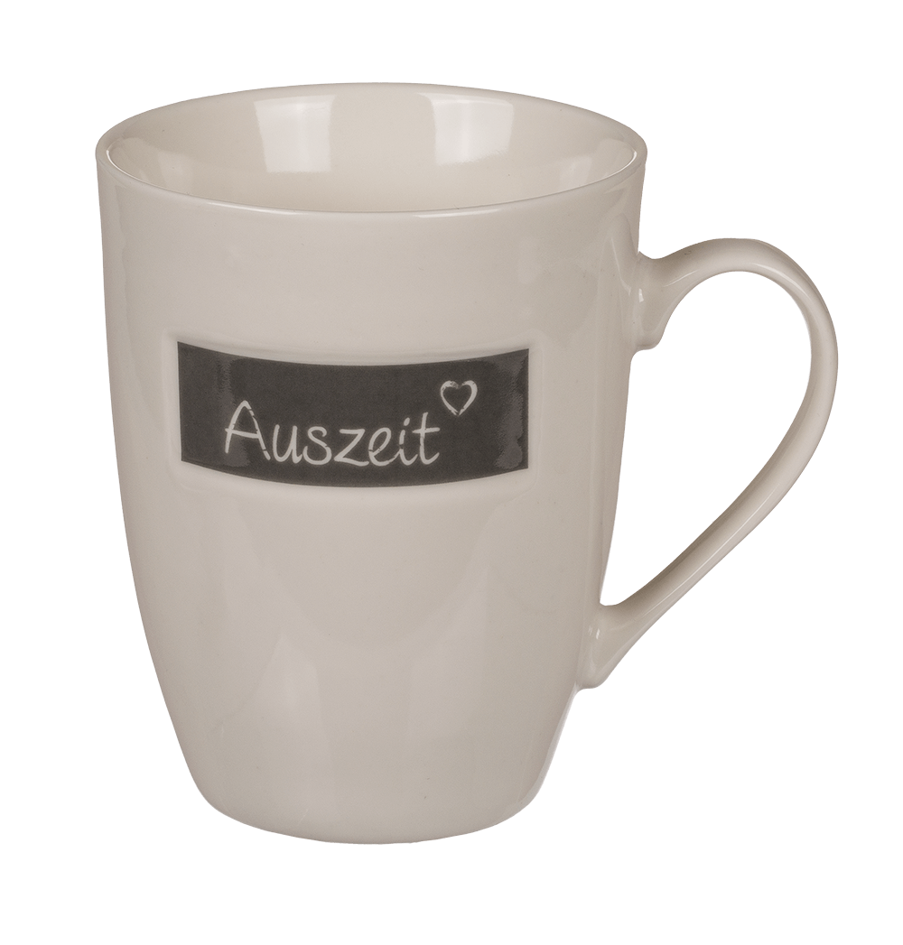 New bone china mug, Auszeit,