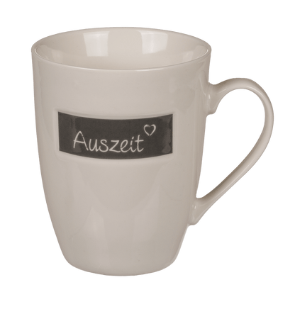 New bone china mug, Auszeit,