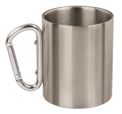 Stainless steel mug with carabiner, Maritime,
