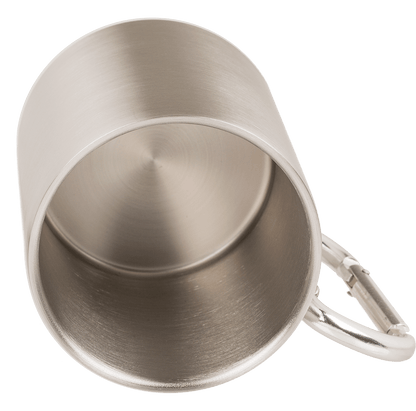 Stainless steel mug with carabiner, Travel,