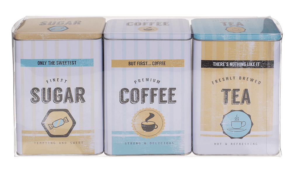 Rectangular tin box, Yellow-Blue,